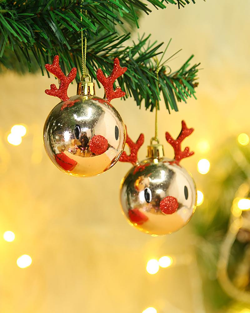 

Christmas Ornament Balls for Xmas Tree Xmas Deer Tree Ball with Hanging Loop for Christmas Party Home Décor, Style4