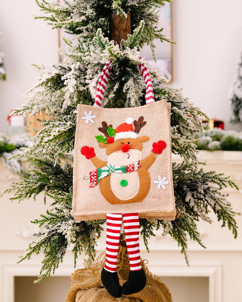

1pc Christmas Treat Bag Christmas Holiday Gift Treat Bag Children Kids Party Supplies Holiday Decoration, Style4