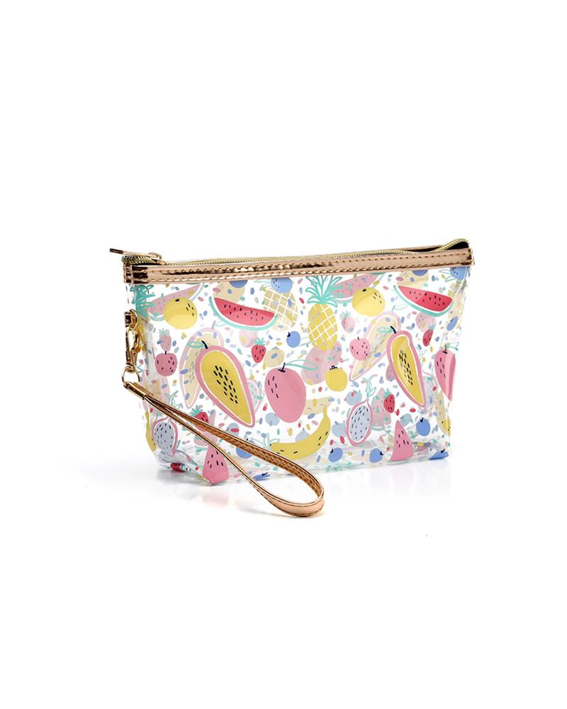 

Animal / Fruit Print Transparent Waterproof Makeup Bag, Style3