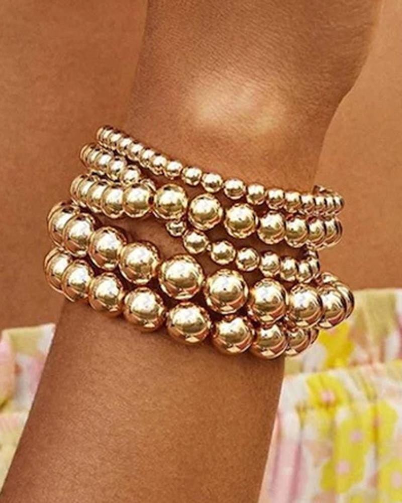 

1pc Minimalist Geometric Beaded Bracelet, Style3