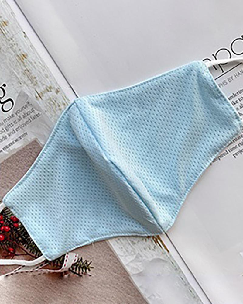 

Ice Silk Breathable Mouth Mask Washable And Reusable, Light blue