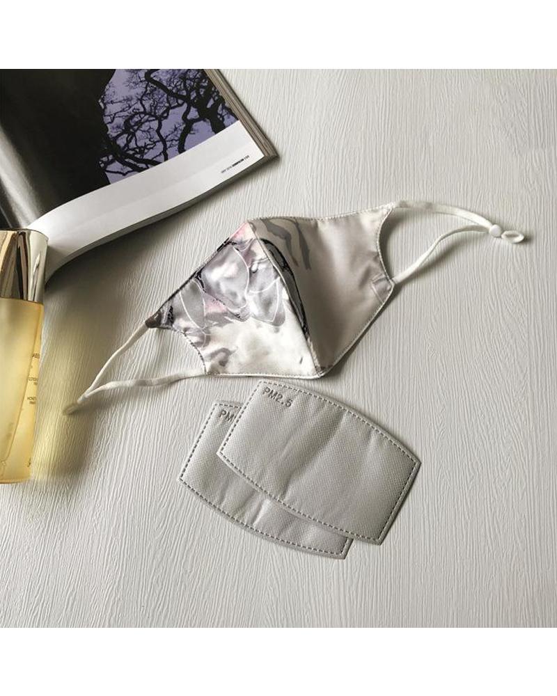 

Silk Face Mask With Filter, Style1