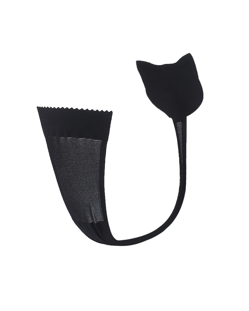 

Sexy Cat Head Female G-string Underwear Invisible Fit A Piece Of C - type Seamless G-string Pants, Black
