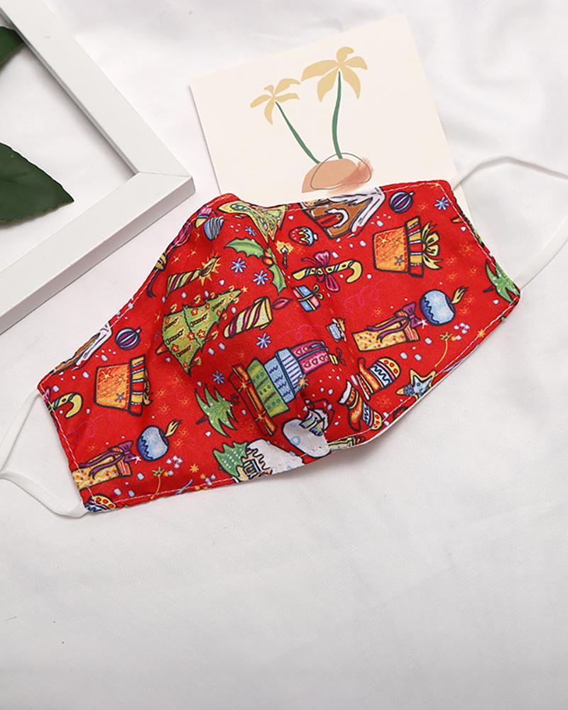 

Christmas Print Breathable Face Mask, Style2