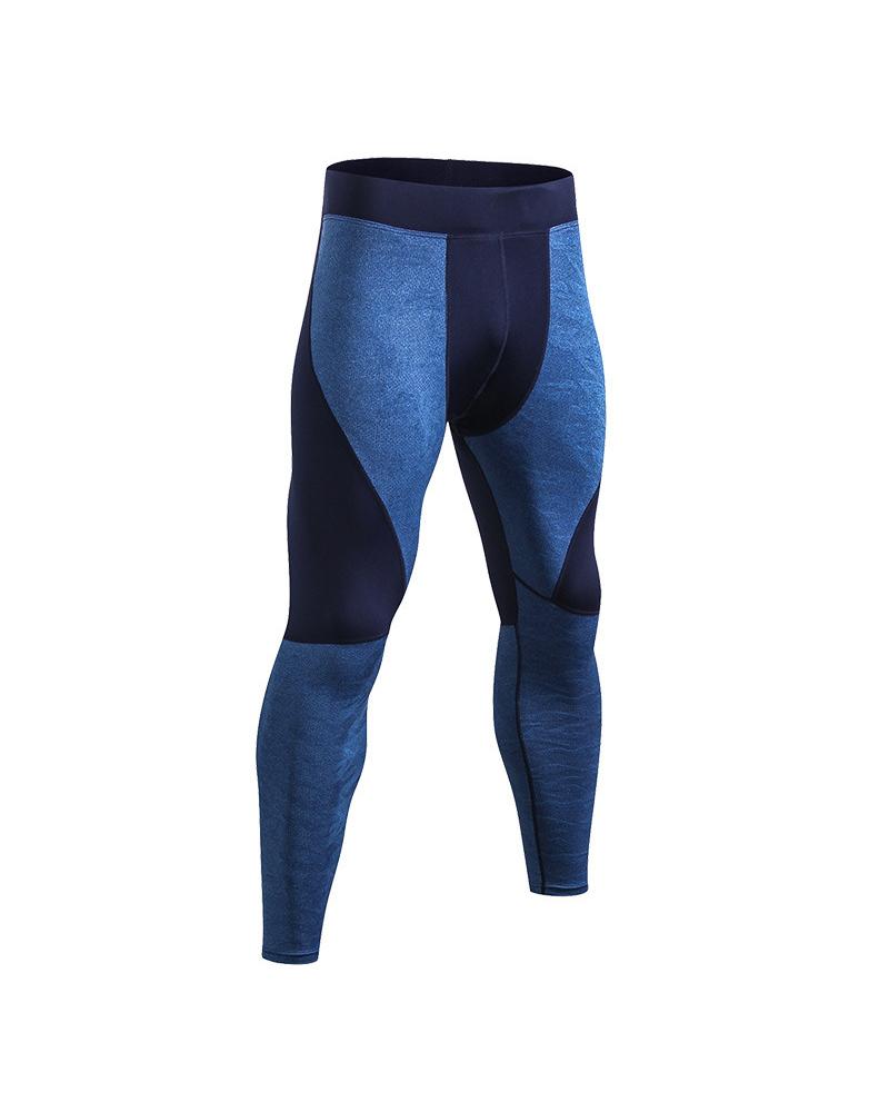 

Colorblock Skinny Speed Dry Sporty Pants, Dark blue