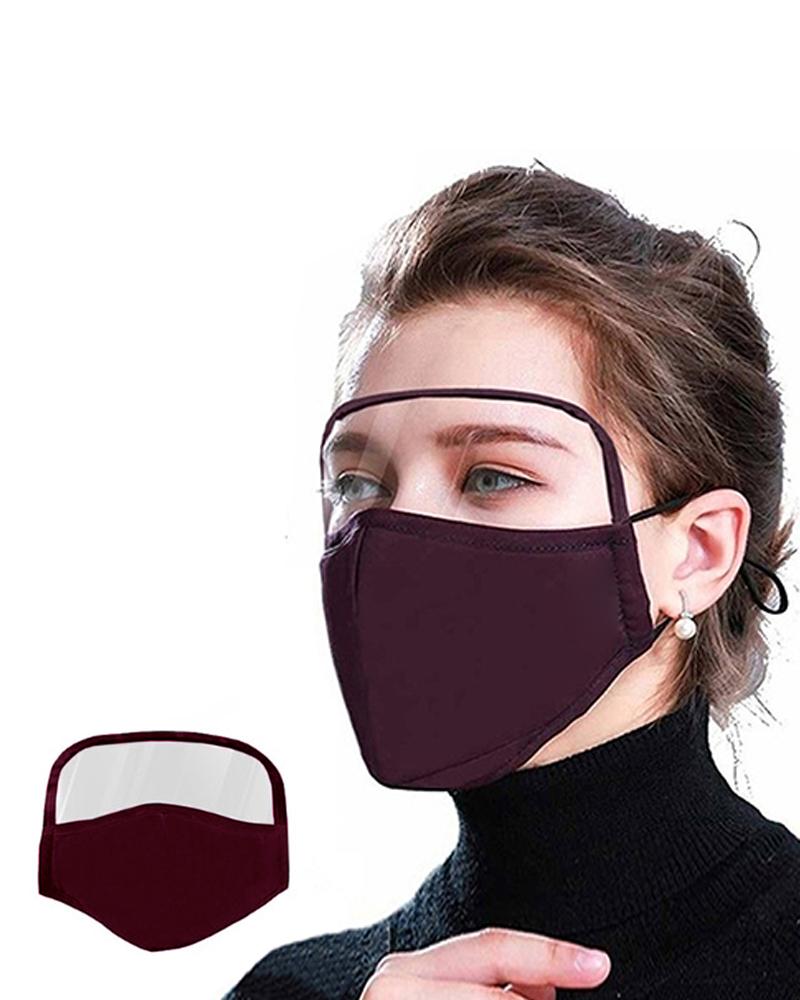 

Outdoor Face Protective Face Mask With Eyes Shield, Purple