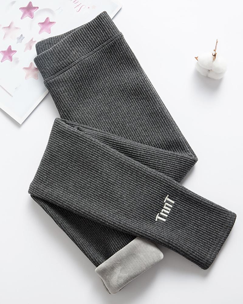 

Fleece Lined Leggings High Waisted Warm Leggings, Dark grey
