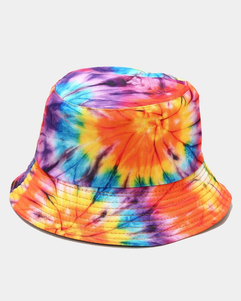 

3D Tie Dye Print Sun-protection Fisherman's Hat, Style4