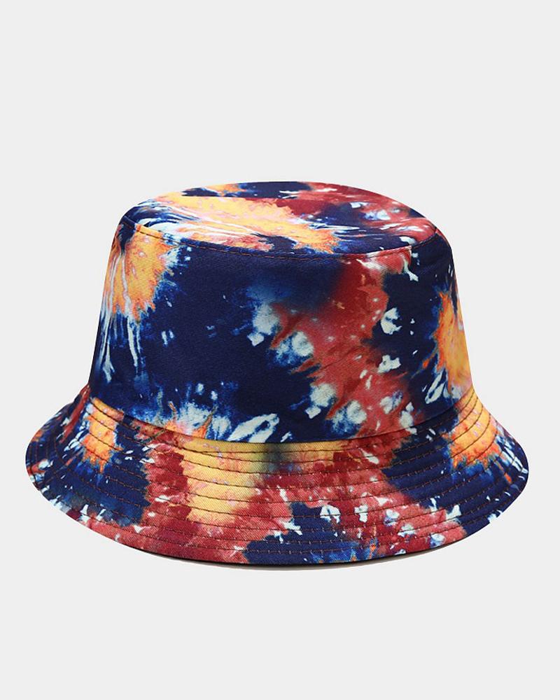 

3D Tie Dye Print Sun-protection Fisherman's Hat, Style2