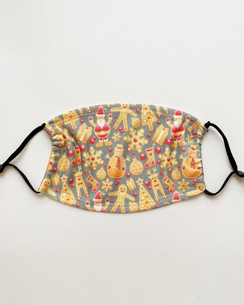 

Christmas Santa Reindder Print PM 2.5 Face Mask With Filter For Kids, Style5