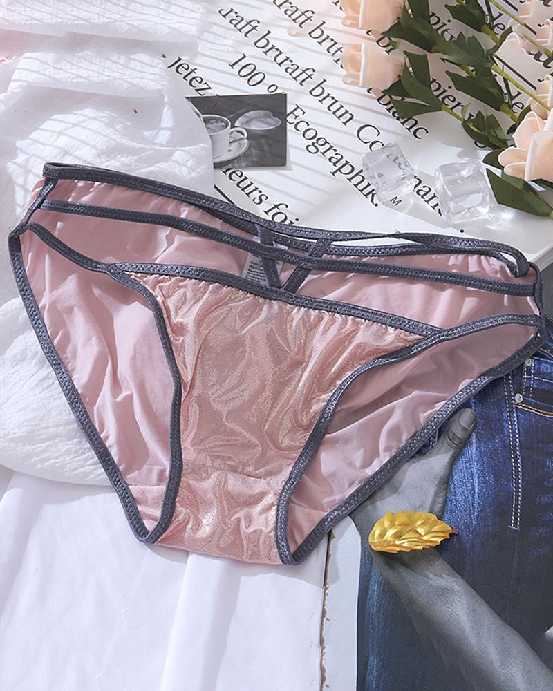 

String Panty Workout Seamless Slip Briefs Thongs Fitness Intimates Underwear, Pink