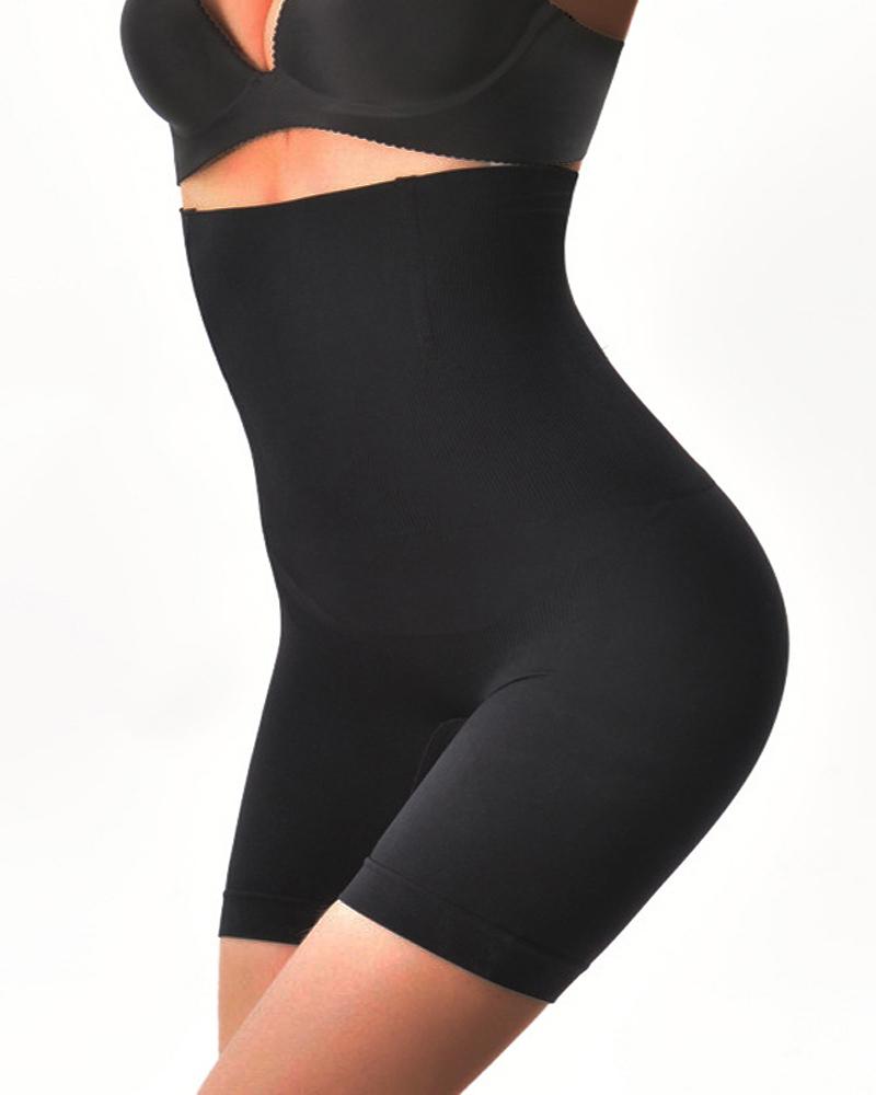

Plus Size High Waist Shaping Underwear Postpartum Tummy Control Butt Lifting Panty Body Shaper, Black