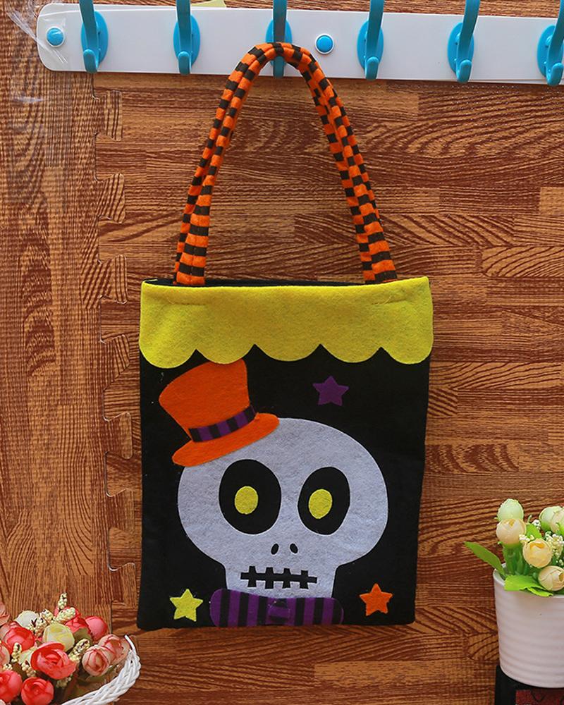 

Halloween Treat Bag Trick or Treat Goody Bags Kids Candy Snack Handbag Giving Bags Halloween Party Decoration Ornaments, Style2