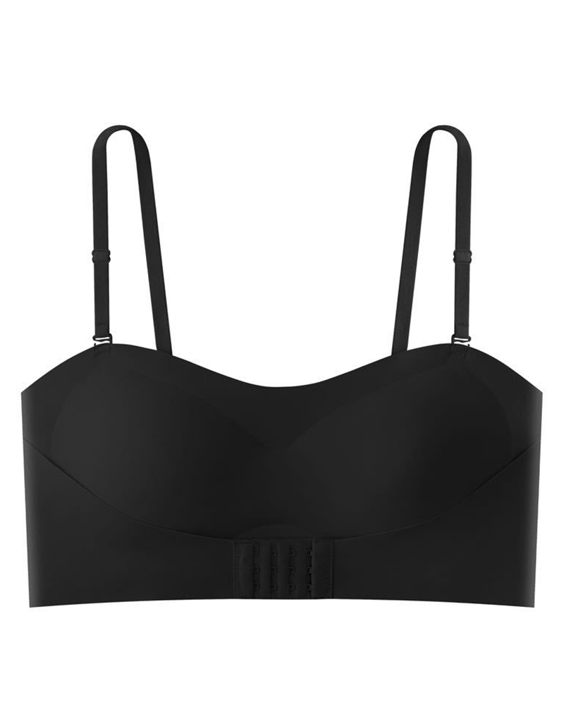 

Silk Rimless Push Up Bralette, Black