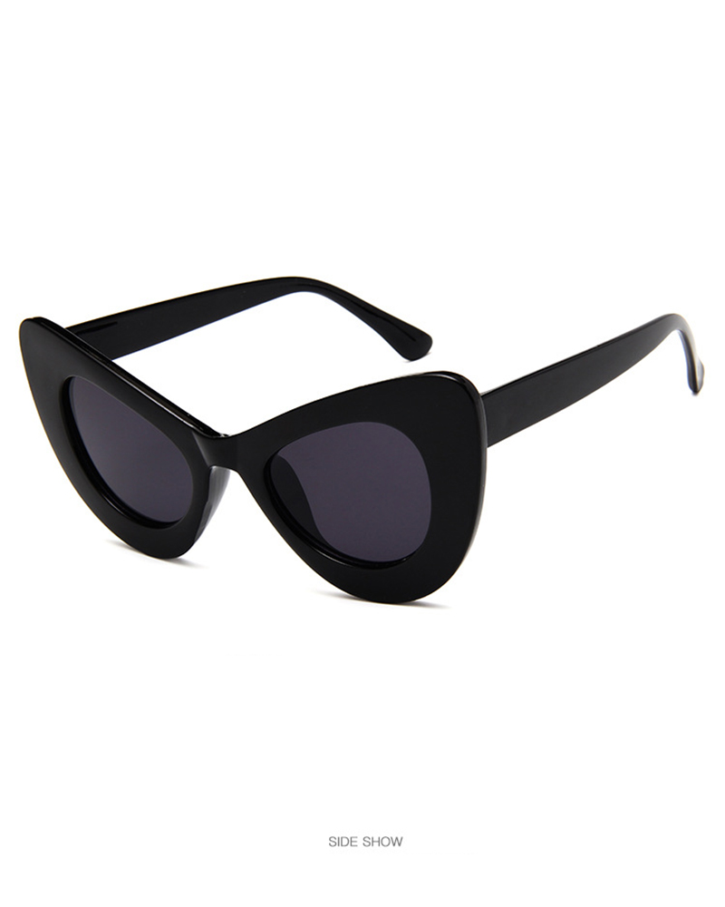 

1Pair Cat Eye Frame Vintage Sunglasses, Black