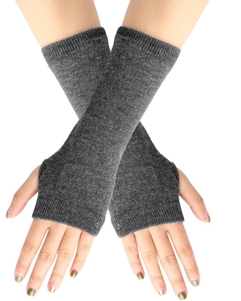 

1Pair Striped Knit Fingerless Gloves, Style8