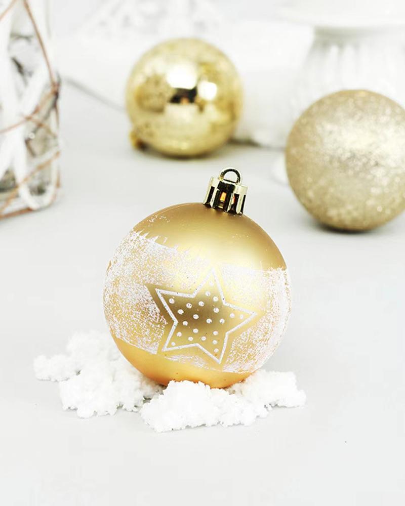 

50pcs Christmas Ball  Ornaments Set Decorations For Xmas Tree Balls, Gold