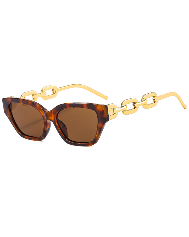 

1Pair Vintage Cat Eye Frame Sunglasses, Leopard