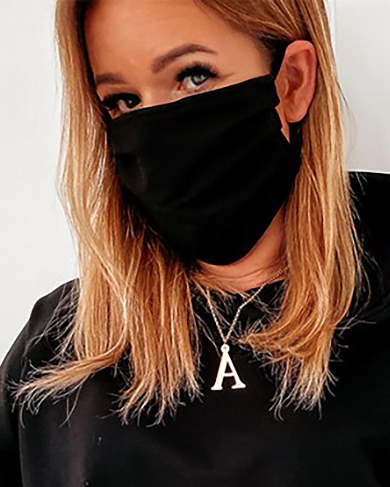 

Candy Color Breathable Cotton Ear Loop Mouth Mask, Black