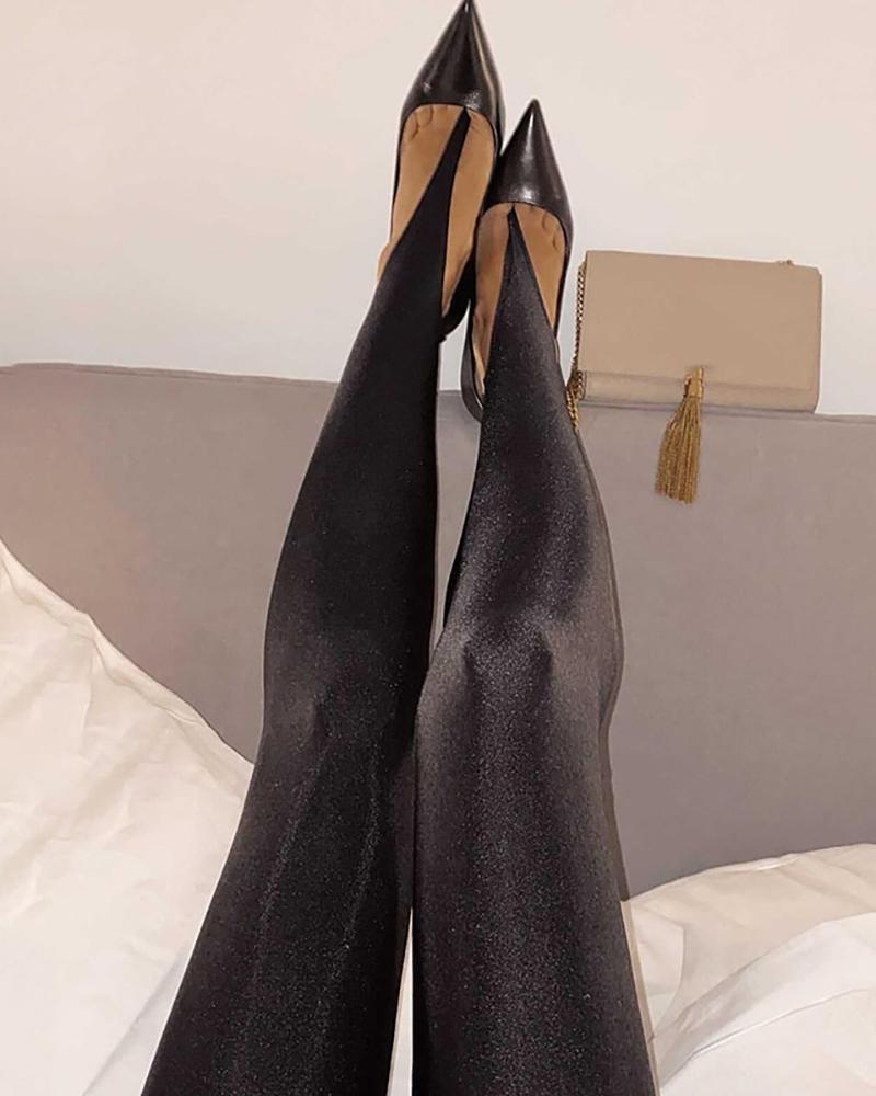 

Label Decor High Waist Stir Up Pants, Black