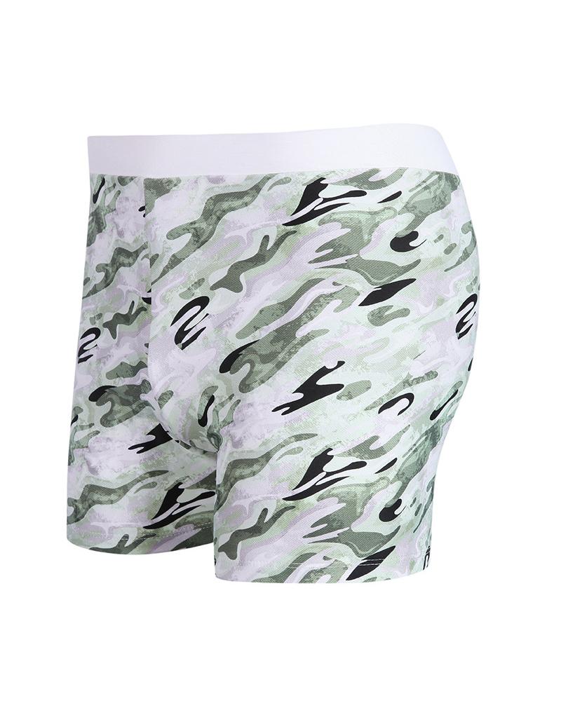 

Camouflage Print Loose Speed Dry Beach Shorts, Green