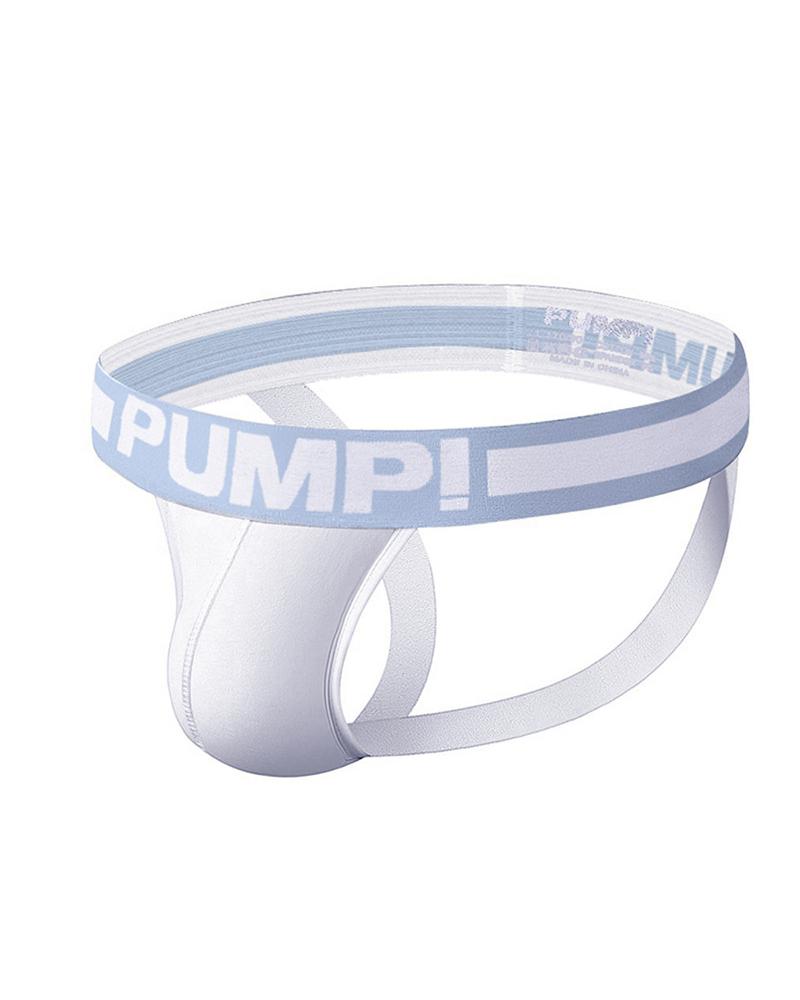 

PUMP Style Low Waist Thong Underpants, Blue&white
