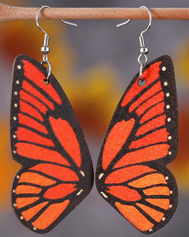 

1Pair Butterfly Wings Shaped Drop Hook Earrings, Multicolor