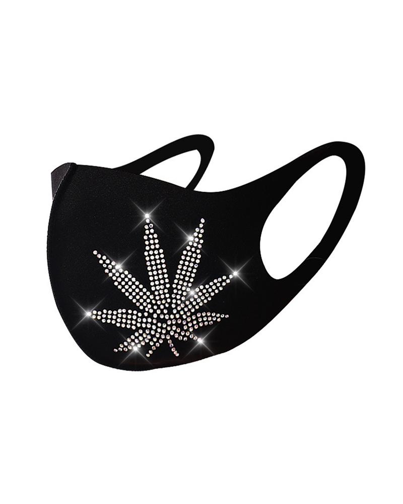 

Butterfly / Skeleton / Leaf / Cartoon Pattern Studded Breathable Face Mask, Style2