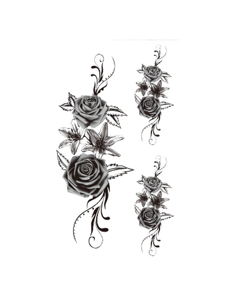 

Floral Waterproof Body Art Temporary Tattoo Stickers, Style5