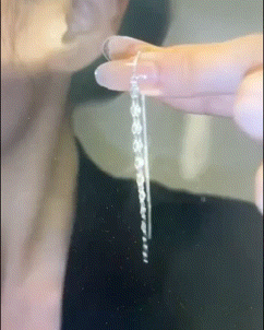 

1Pair Hollow Out Dangle Line Earrings, Silver