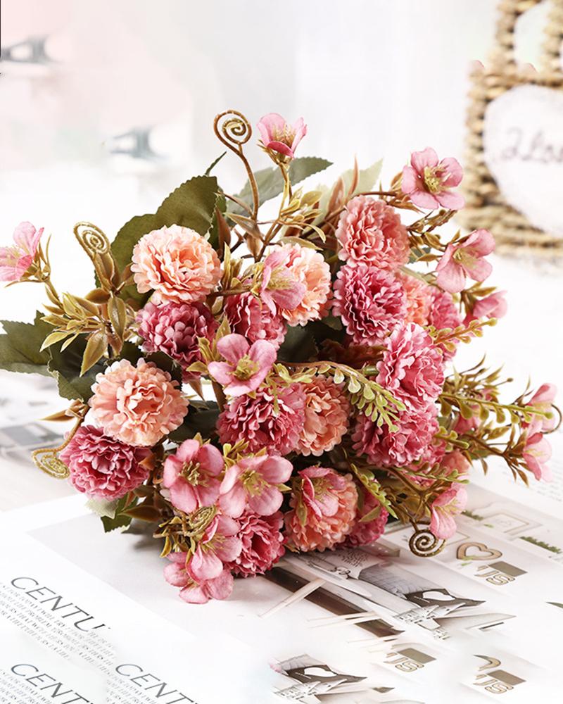 

30cm Small Bouquet Lilac Artificial Flower Decoration, Red bean
