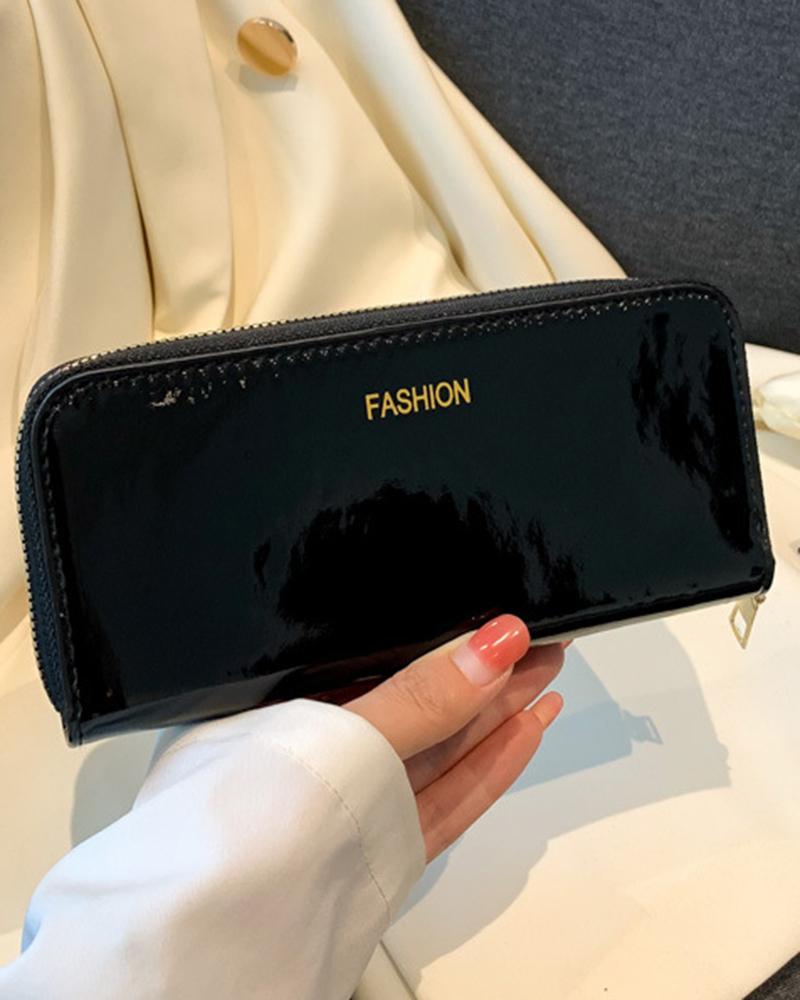 

Multifunctional Zipper Design Purse Phone Clutch Bag, Black