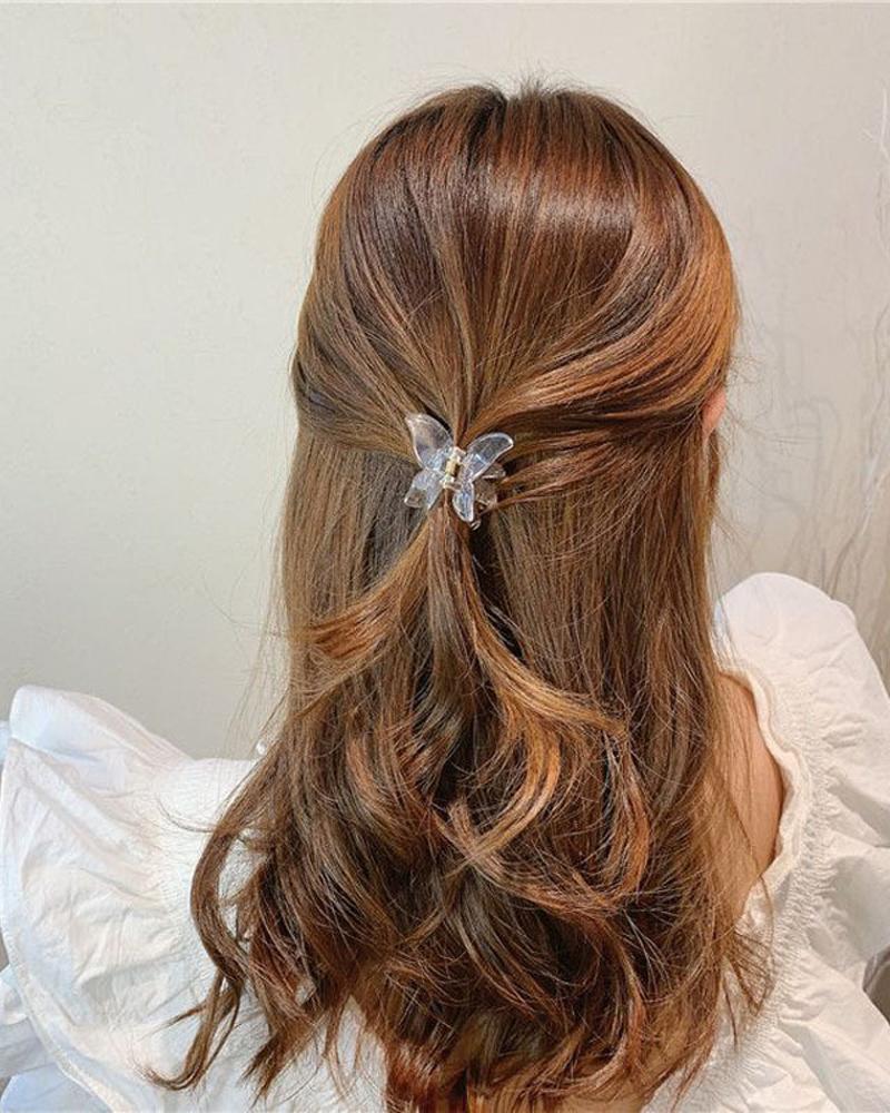 

1pc Butterfly Shaped Hair Claw, Clear