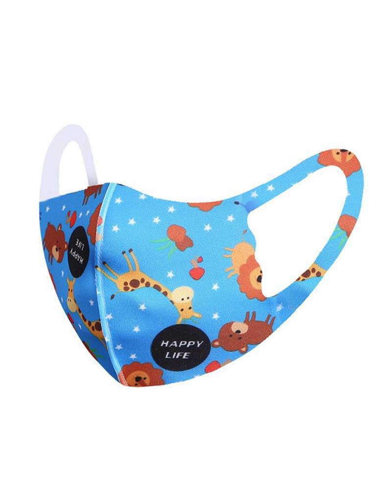 

Cartoon Print Washable Face Mask For Kids, Style10