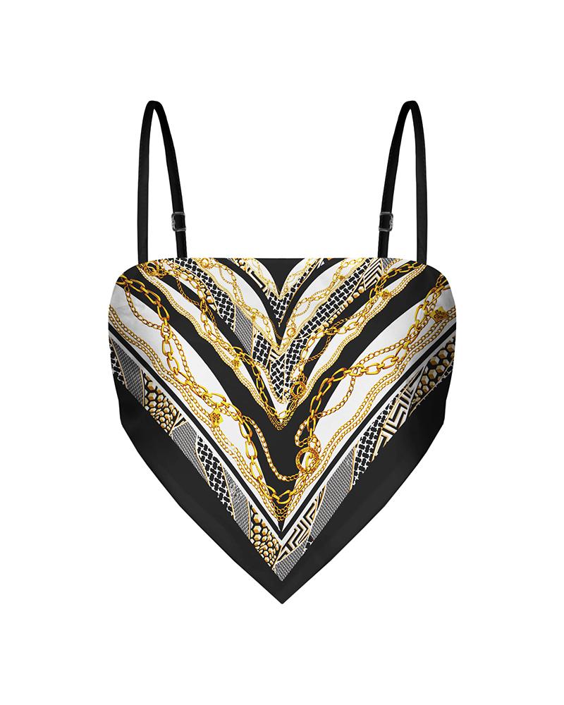 

Galaxy Digital Print Spaghetti Strap Crop Top Banana Top, Style6