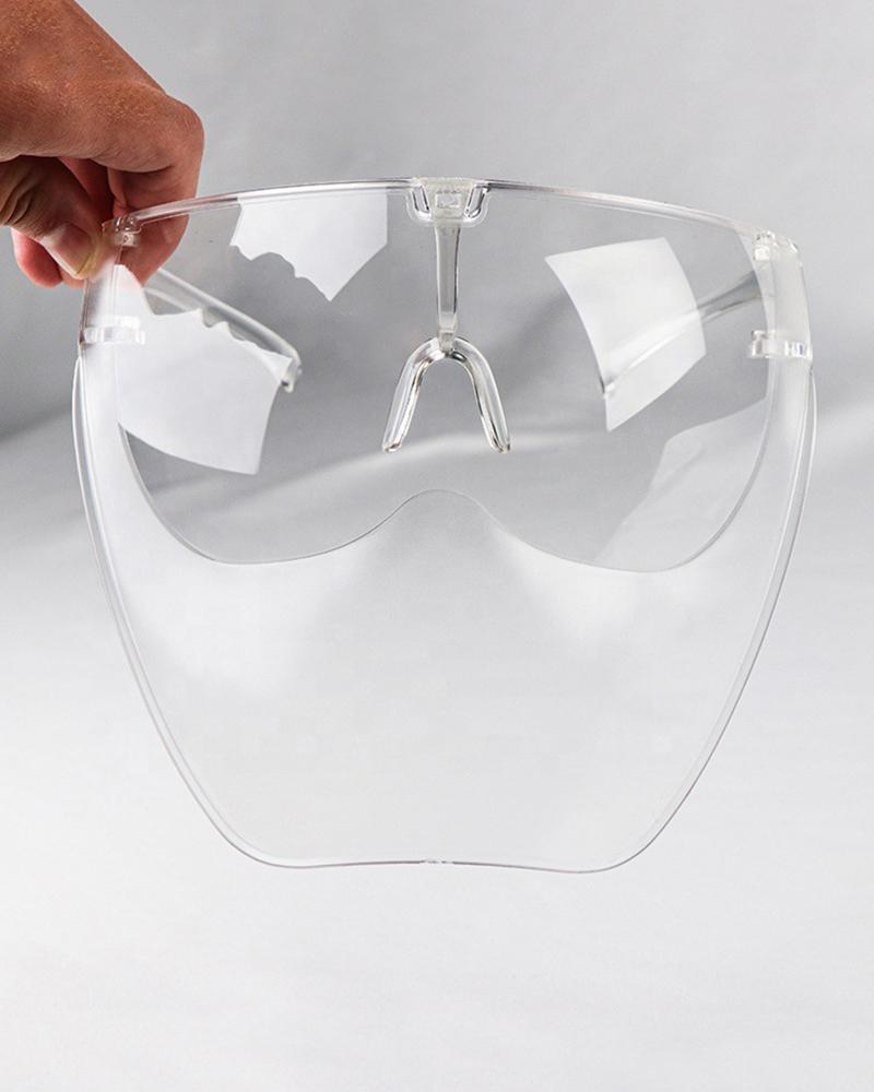 

Reusable Hard Full Face Shield/Protective Glasses 100% Anti-fogging, White