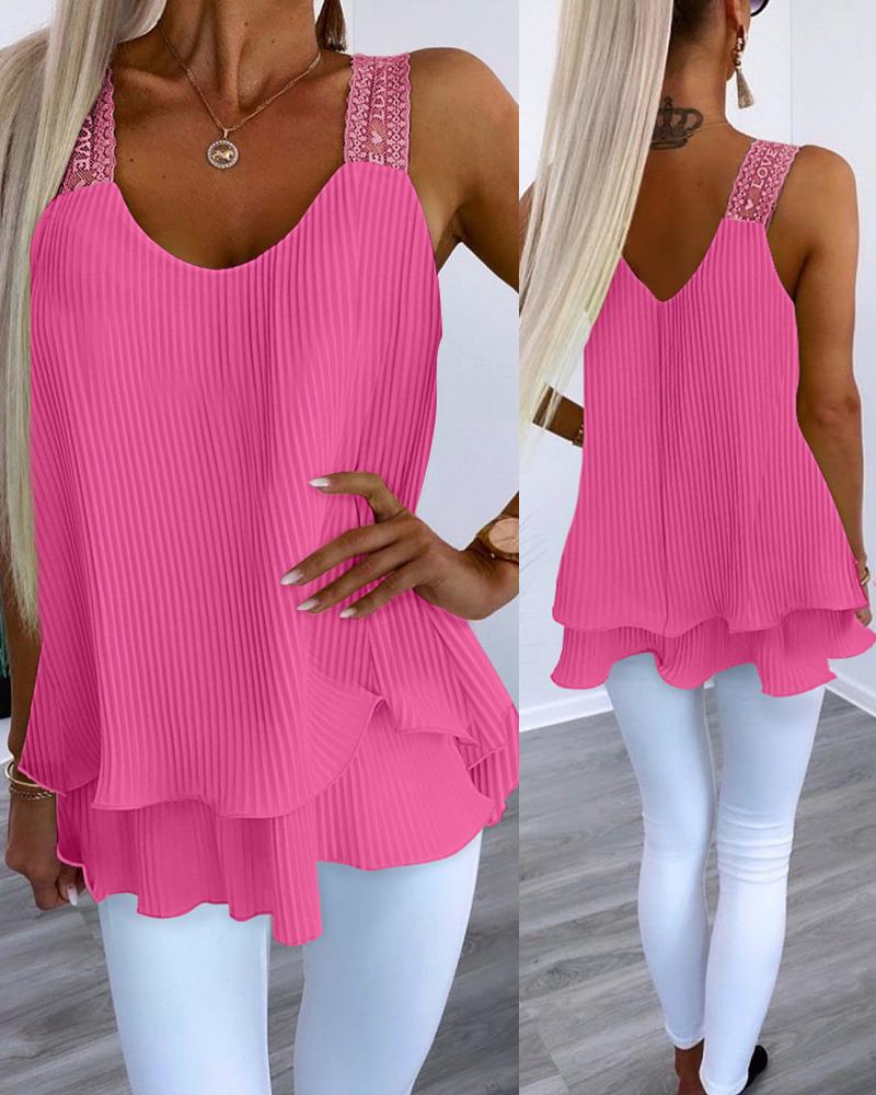 

Regata de renda com padrão de coração amoroso, Hot pink