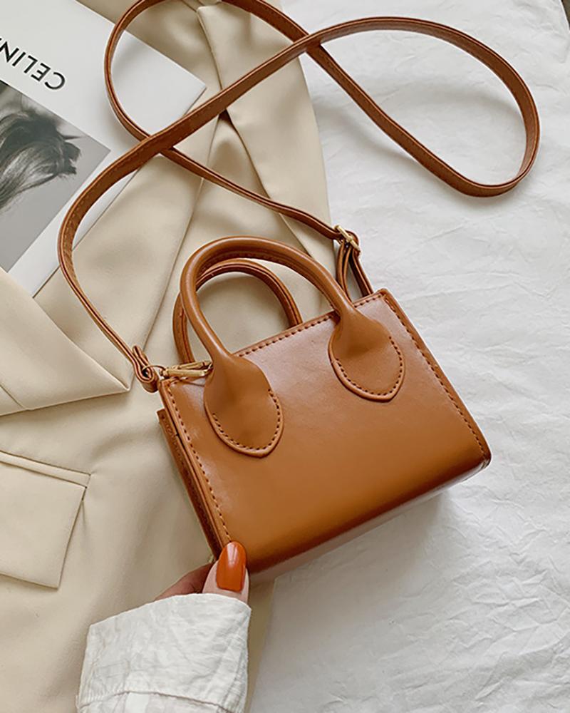 

Vintage Mini Satchel Bag, Brown