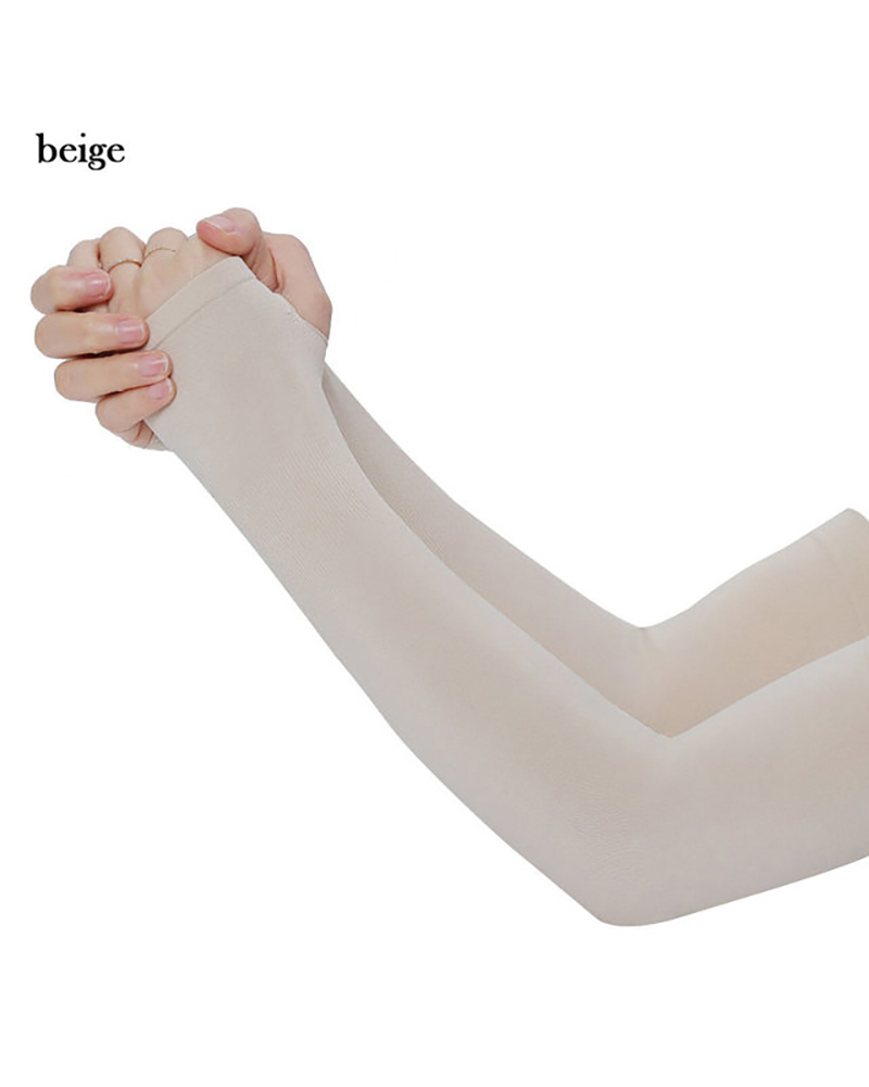 

1Pair Sun UV Protection Stretchy Sports Cooling Arm Sleeves, Nude