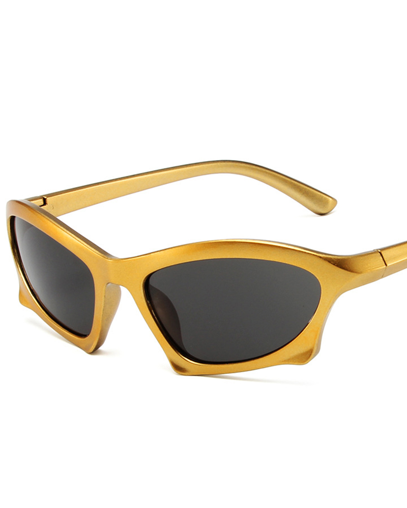 

1Pair Fashionable Trendy Eyewear Rectangular Sunglasses, Yellow