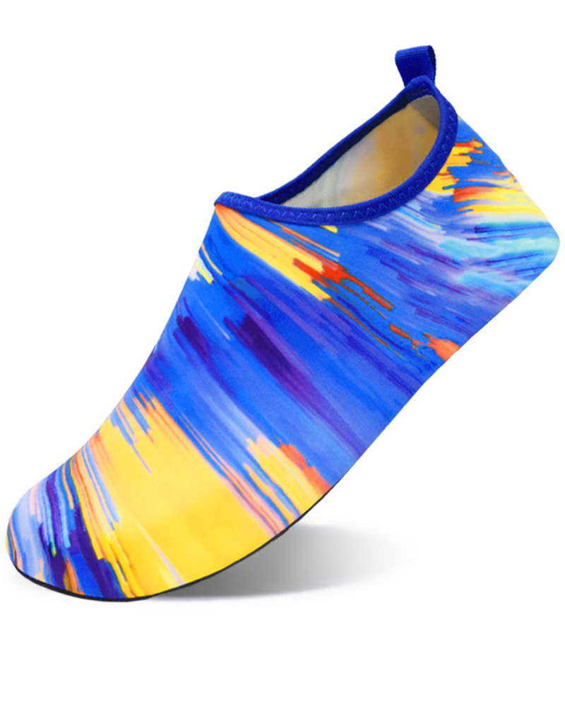 

Vintage Dragon Print Slip On Swim Water Beach Shoes, Style8