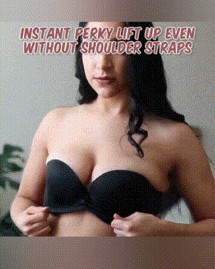 

Invisible Backless Hook Buckled Strapless Bra, Black