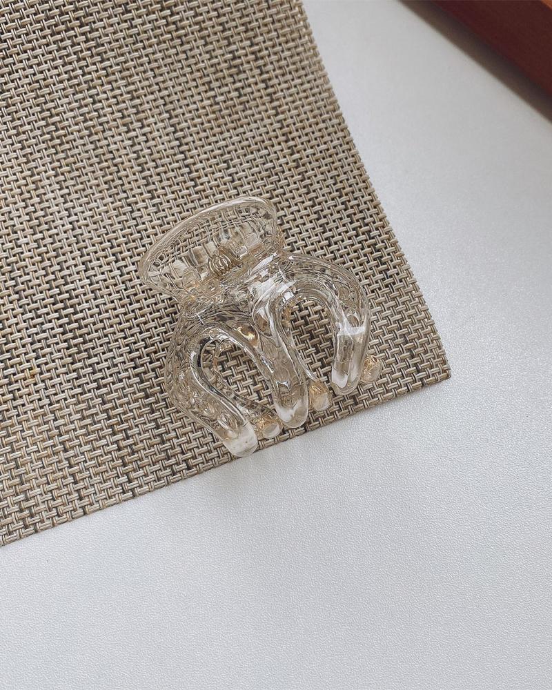 

1pc Small Hair Claw, Champagne