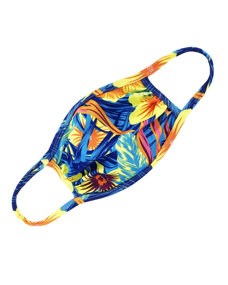 

Floral / Tie Dye Print Ear Loop Breathable Mouth Mask, Blue