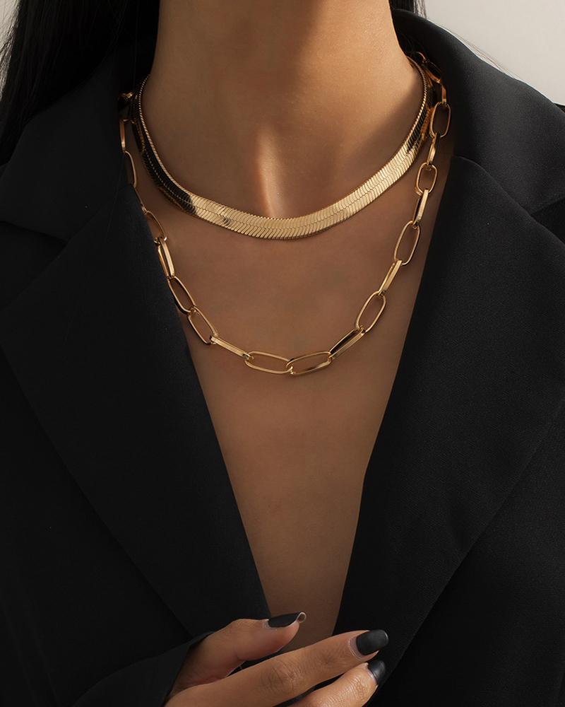 

Collar de cadena simple, Gold