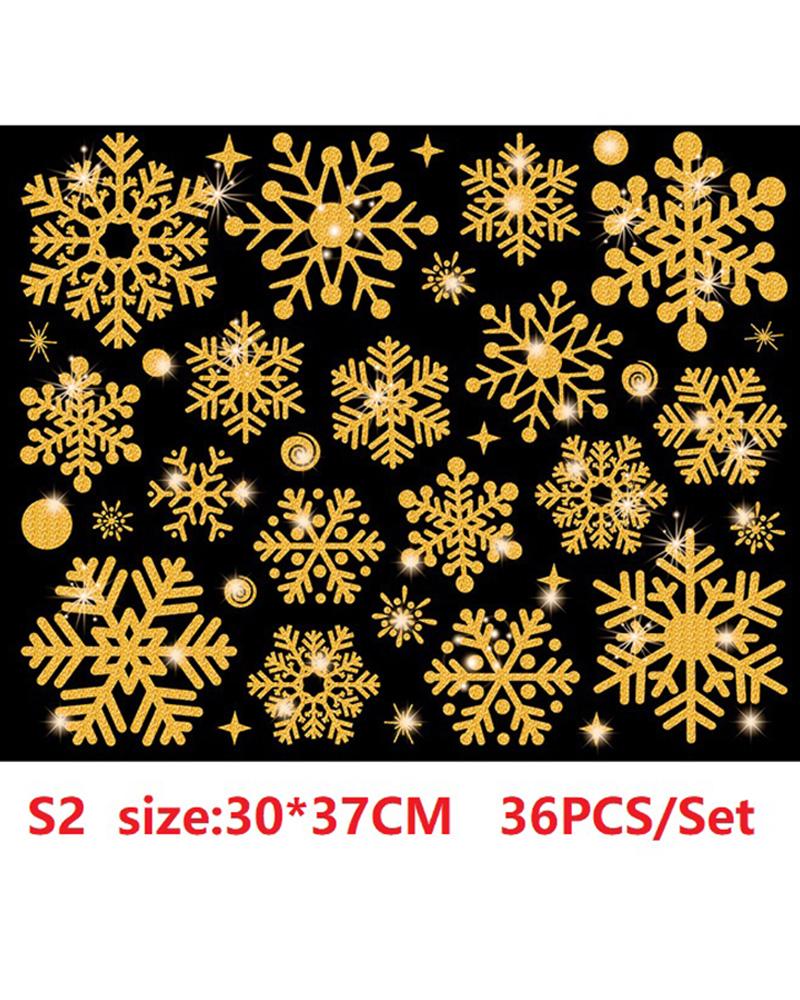 

1Sheet Christmas Snowflake Glitter Window Sticker, Style2