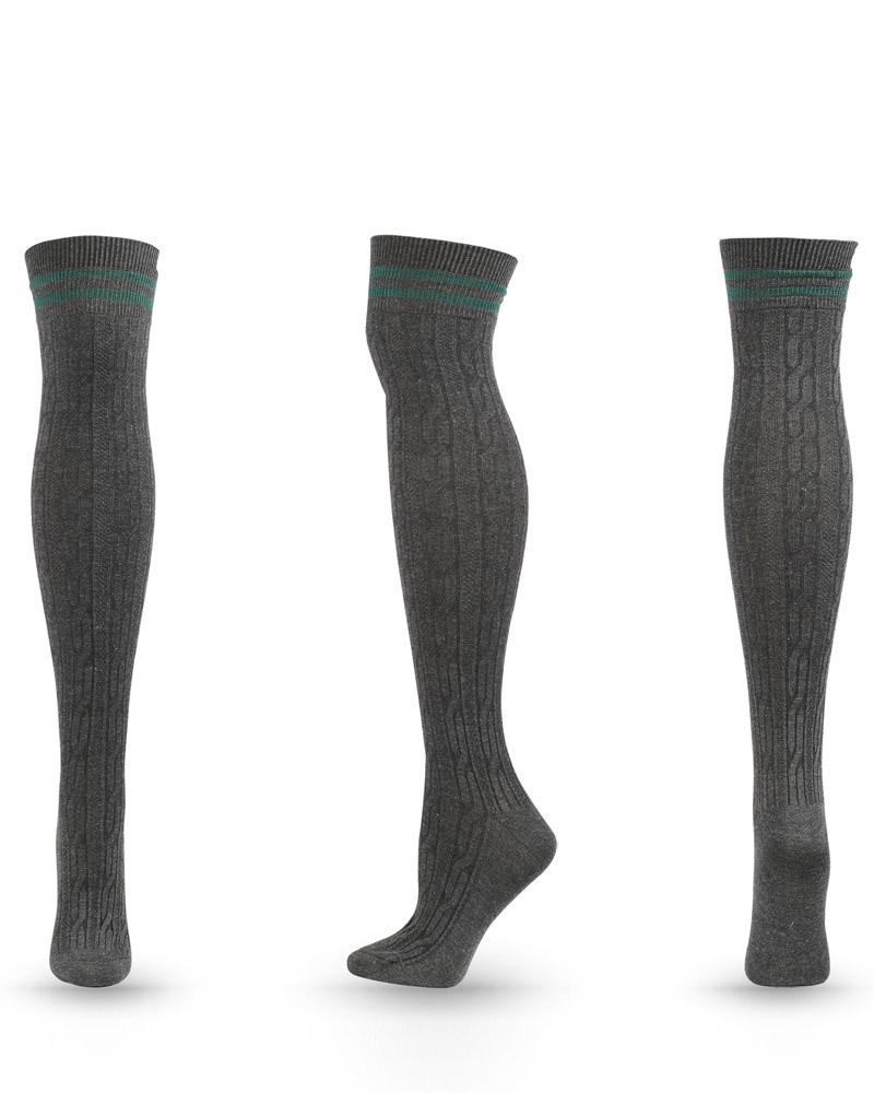 

1Pair Thigh High Cable Knit Leg Warmers Long Boot Socks, Style4