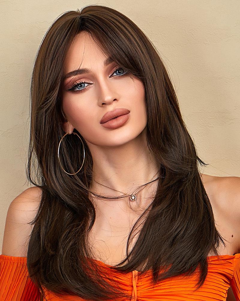 

Long Straight Heat Resistant Synthetic Hair Wig, Style1