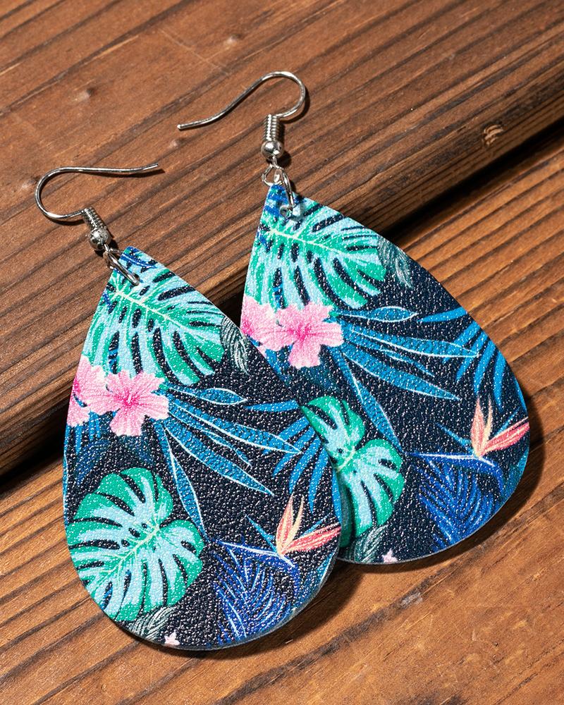 

1Pair Tropical Water Drop Earrings, Style3