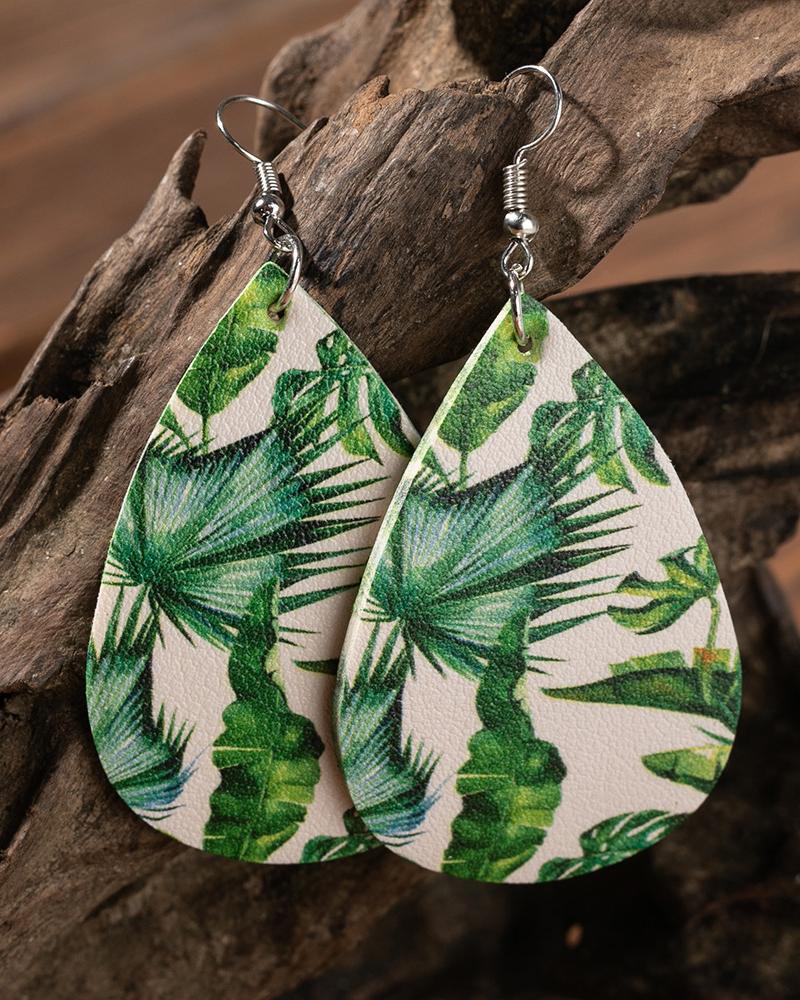 

1Pair Tropical Water Drop Earrings, Style2